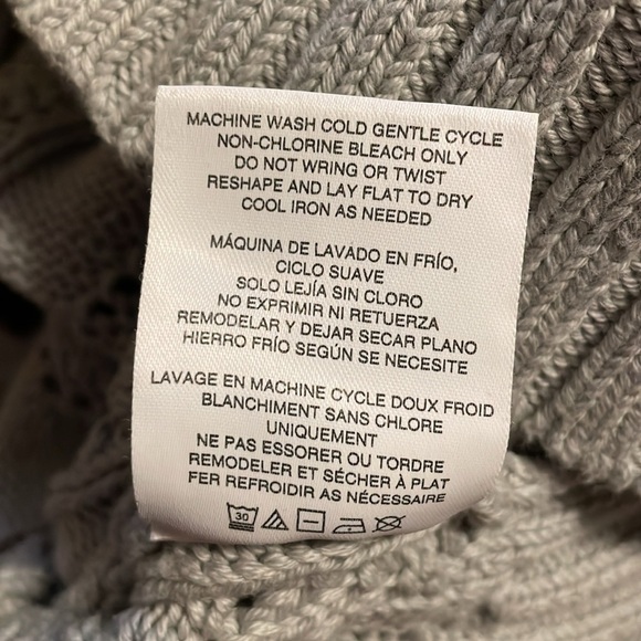 Alp N Rock‎ Cable Knit Sweater Cropped Collared Pullover Long Sleeve Top - Picture 6 of 6